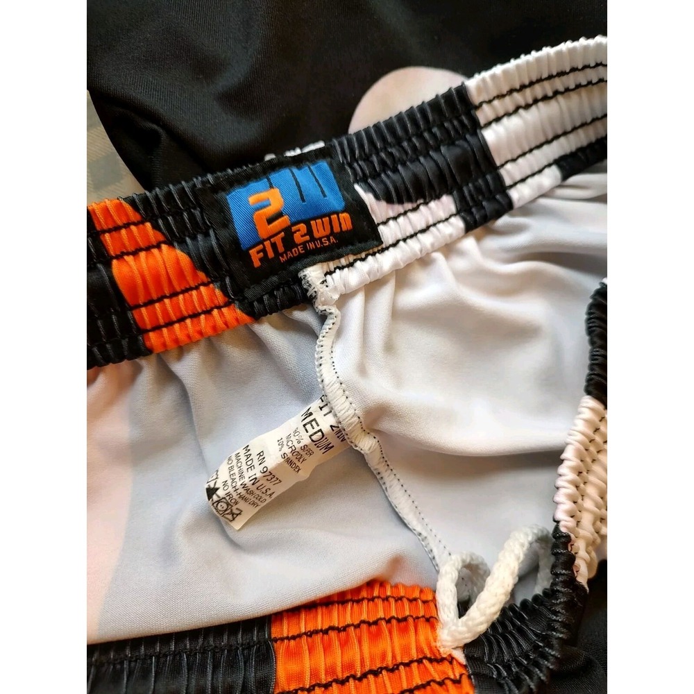 Fit 2 Win Shorts Maryland Flag Print Men's Basketball Orioles Orange & Black M - Picture 5 of 5